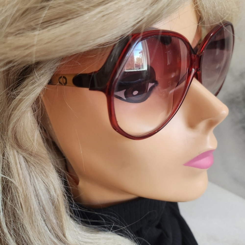 Vintage 1970s Dior 2259 30 Sunglasses OPTYL Red Frames GERMANY O-124 - Picture 3 of 16